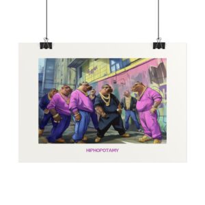 Plakat typograficzny "Hiphopotamy"