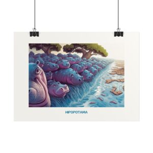 Plakat typograficzny "Hipopotama"