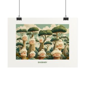 Plakat typograficzny "Baobaby"