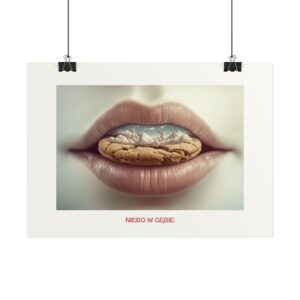 Plakat typograficzny "Niebo w gębie"