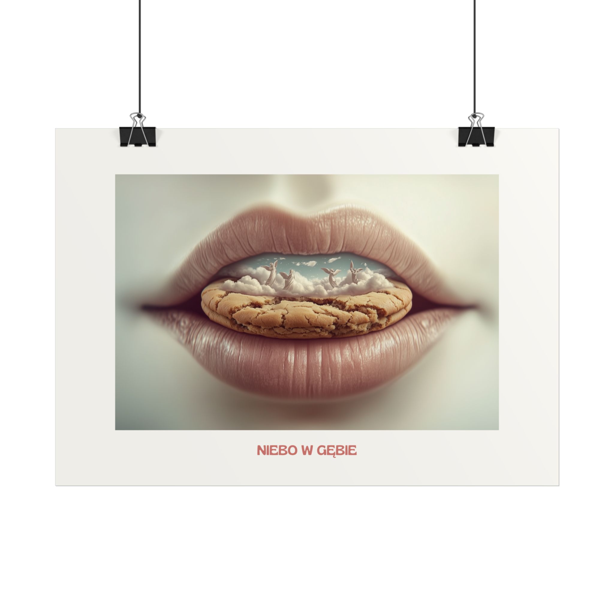 Plakat typograficzny "Niebo w gębie"