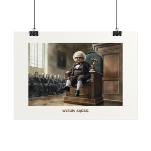 Plakat typograficzny "Wysoki Sądzie"
