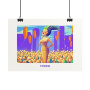 Plakat typograficzny "Popcorn"