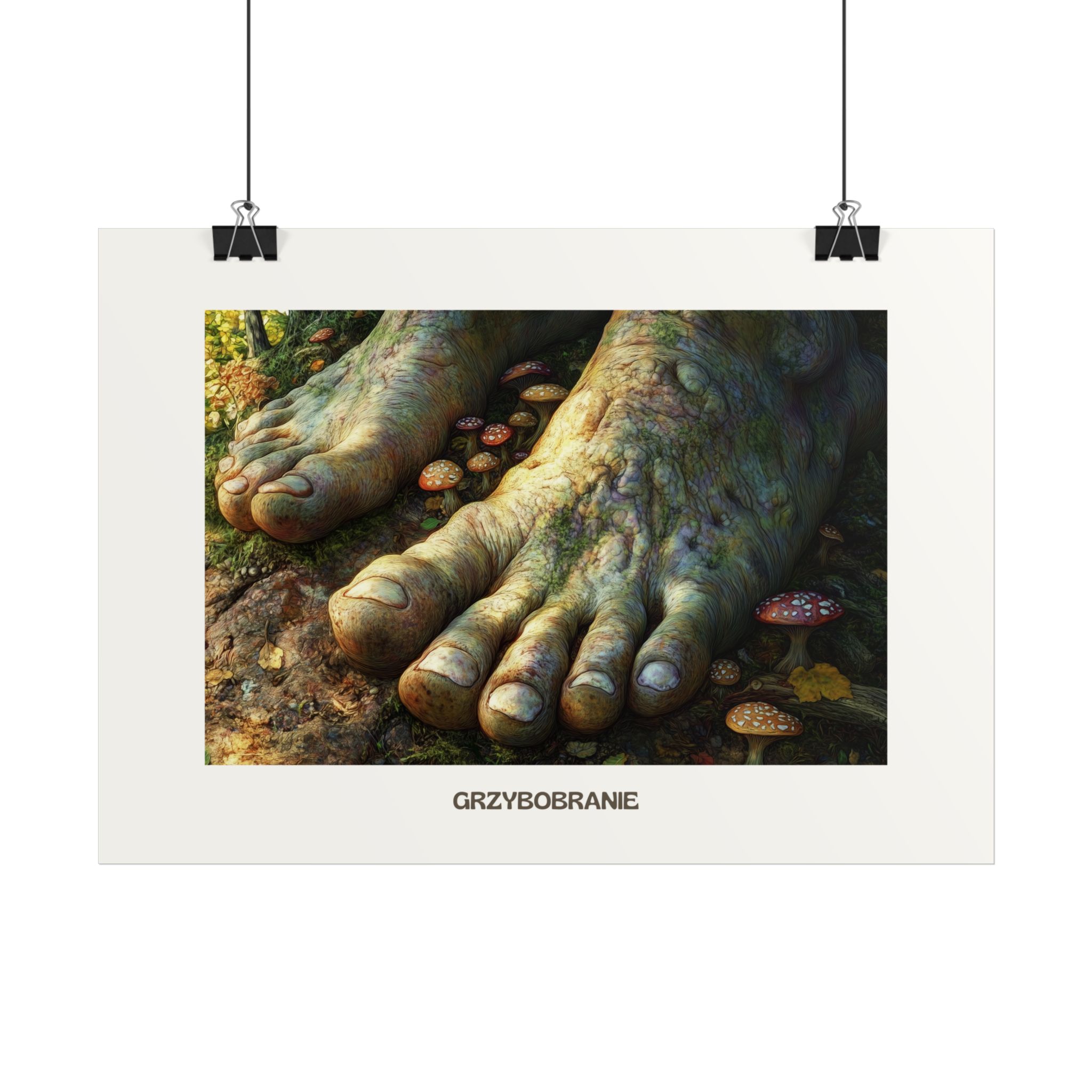 Plakat typograficzny "Grzybobranie"