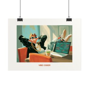 Plakat typograficzny "Vibe Coder"